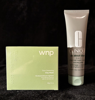 Clinique Charcoal Mask & WNP Duo Cleansing Clay Mask Bundle New MSRP $44