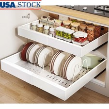 2 Pack Pull out Cabinet Organizer 21"Deep With Raising Pad for Framed Cabinets
