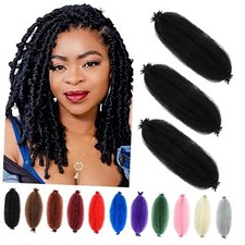 Springy Afro Twist Hair 3 Packs Kinky Twist Hair Black Color Pre 12 Inch 1B