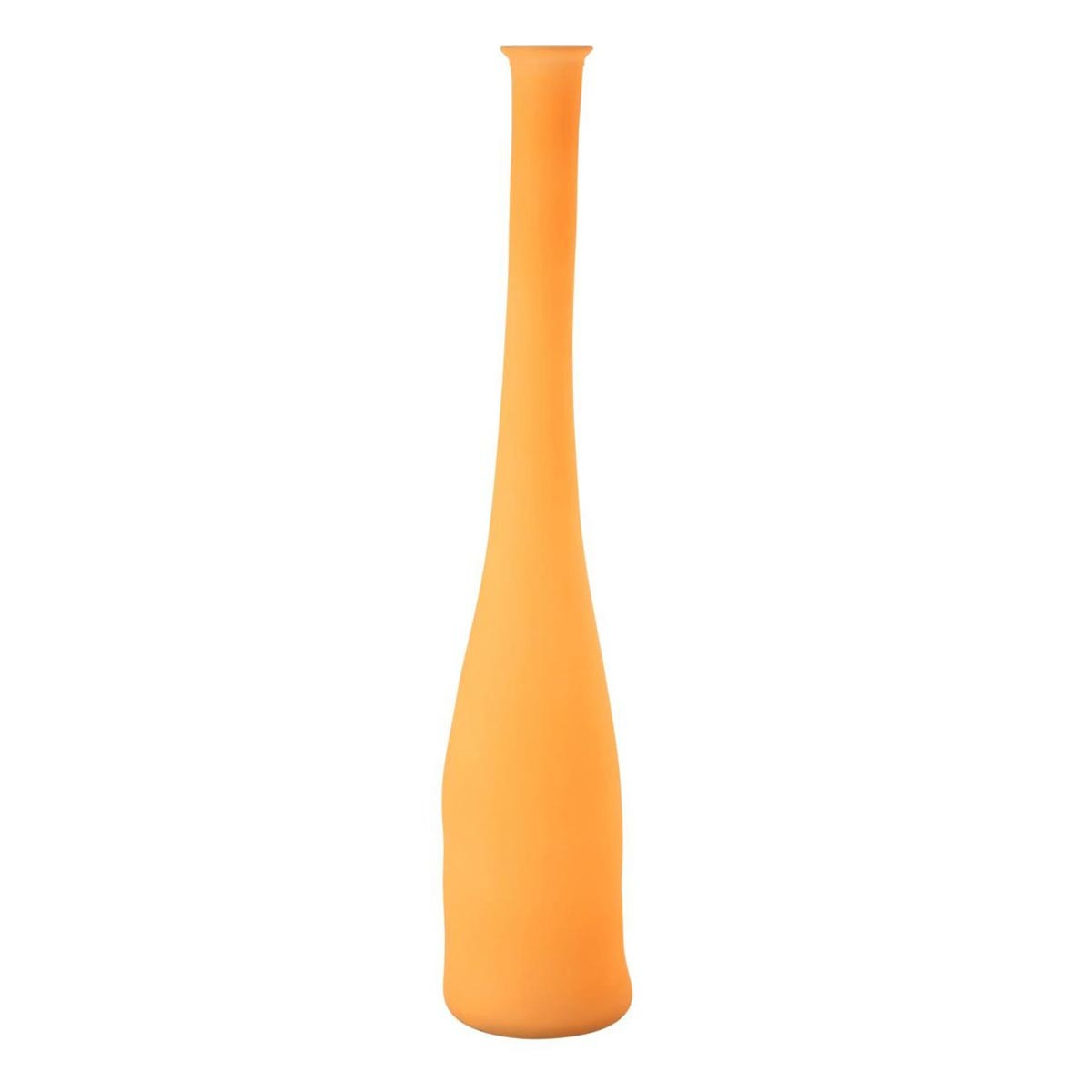 Vase bouteille en verre orange de 100 cm style neon grand flacon deco