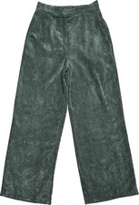 Giulietta Made in Italy Samt Cord Hose weites Bein Marlene Grün Gr. 36 38