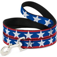 "Dog Leash 6-FEET Stars/Stripes Red/Blue/White Wide 1.5\" (Us Import)"