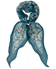 Lauren Ralph Lauren Pre-Spring Floral Diamond Scarf Denim Multicolor