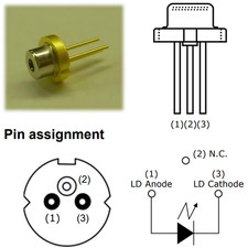 1PCS Panasonic KLC420FS01WW 420nm 1700mW Blue Laser Diode