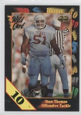 1991 Wild Card Draft 10 Stripe Stan Thomas #70 Rookie RC 0a1. rookie card picture