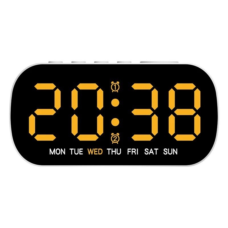 Digital Alarm Clock with 5-Level Brightness & Auto-Dim Night Mode for Bedroom