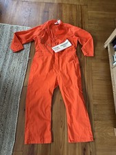 NWT VTG Walls Master Made Long Sleeve Orange Solid Coveralls Jumpsuit 48 Short