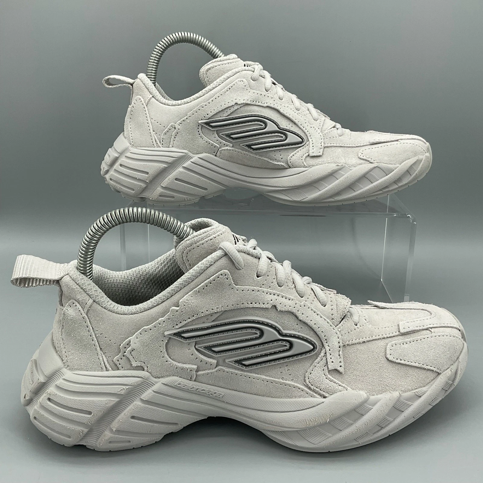 Balenciaga — NEW Balenciaga Women’s Monday Suede Sneakers Grey Size 7