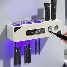 Automatic Toothpaste Dispenser,Rechargeable Toothbrush Holders for Bathrooms,...