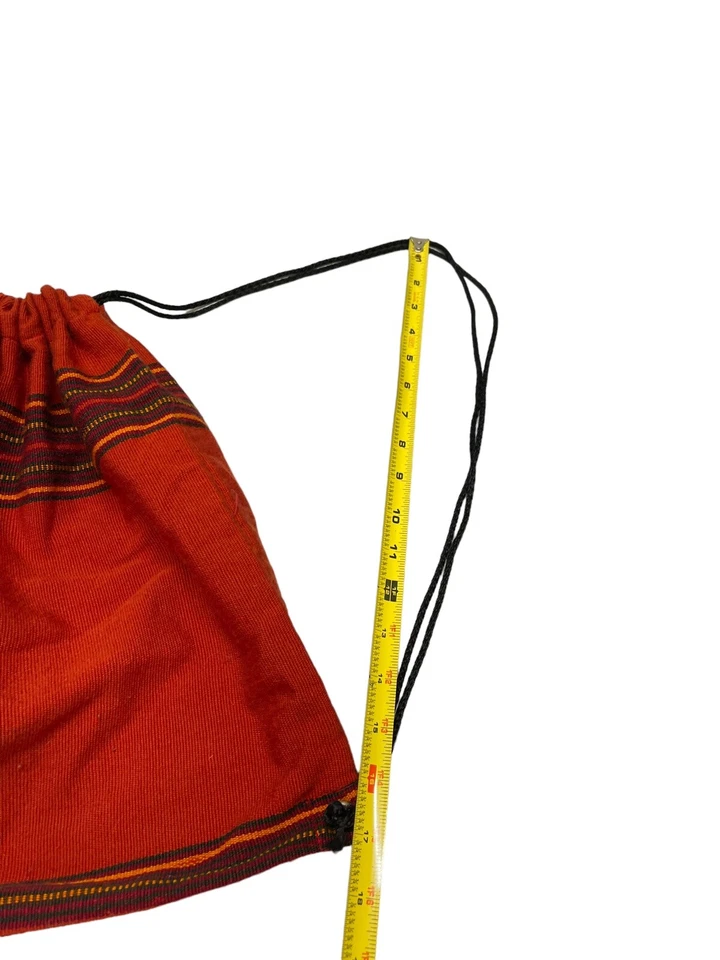 Bolso Caracola Southwest Boho Cartera con Cordón Color Rojo Ladrillo Foto 4 de 4