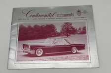 Continental Comments  - Vintage Lincoln Collector Magazine Pics Tips Mar Apr 65