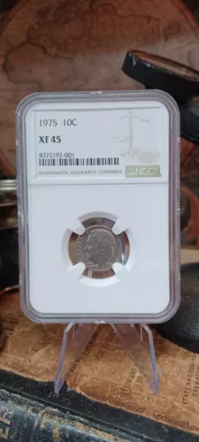 1975 10C Roosevelt Dime XF 45 NGC Certified