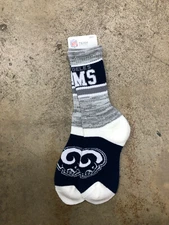 NEW Los Angeles Rams NFL Double Deuce Crew Socks 2 Sizes Available Mens Womens