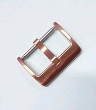 Rose Gold Brushed Matte 316L Stainless Steel Watch Band Buckle 18mm Clasp