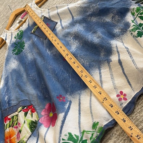 Crazy Fish Hand Painted Sundress Girls Size 12 Hawaiian Mix Print Pocket A-Line - Picture 8 of 11