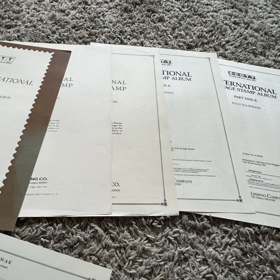  UNUSED LOT SCOTT ALBUM PAGES EMPTY FEW COUNTRIES, MOSTLY BLANK PAGES NO STAMPS - Image 4 of 4