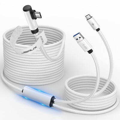 JSAUX Link Cable 16FT with Charging Compatible for Meta Quest 3S/Quest3/2/Pro...