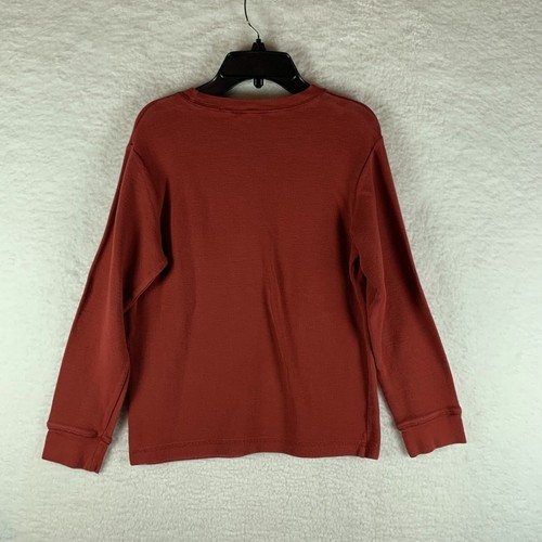 Gymboree Thermal Boys Size 10 Rust Cotton Round-Neck Long Sleeve Pullover 6512 - Picture 6 of 8