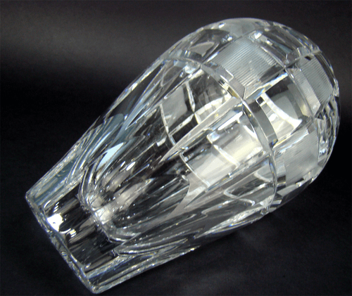 Imposant Czech Cut Crystal Glass ART DÉCO Vase with Squares Bohemia 1930s - Picture 8 of 11