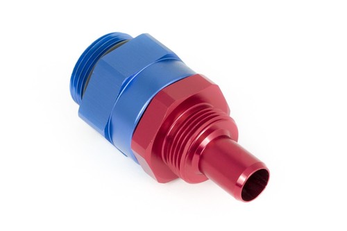 M22x1.5 PTFE Aluminum Fitting Dash 8 /-8 AN / JIC8 Connector Straight Red/Blue Anodized - Picture 4 of 8