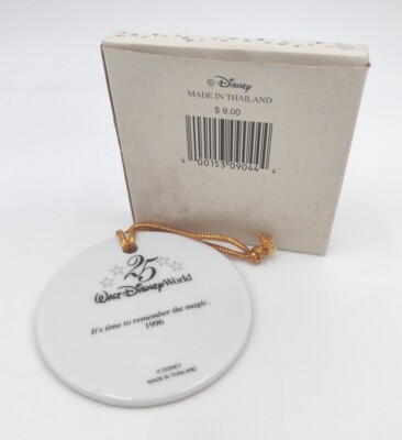 Walt Disney World 25 Years Ceramic Christmas Ornament 1996 | eBay