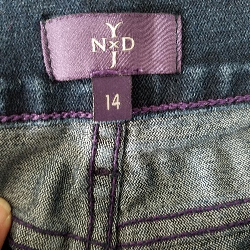 Pantalones de mezclilla rectos informales para mujer NYDJ 14 azul oscuro - Imagen 6 de 12