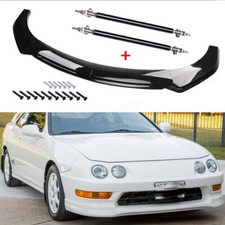Gloss Black Front Bumper Lip Spoiler Splitterstrut Rod For Acura Integra 98-01 Gloss Black Front Bumper Lip Spoiler Splitterstrut Rod For Acura Integra 98-01
