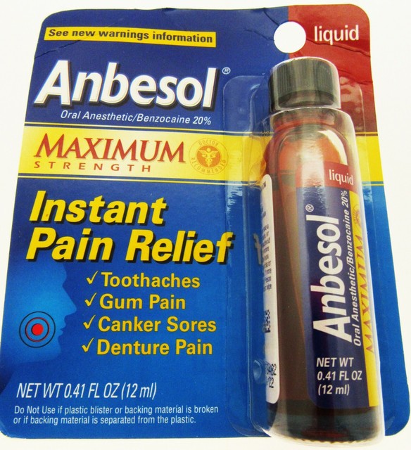 Anbesol Maximum Oral Anesthetic 20 Benzocaine Instant Toothache Pain