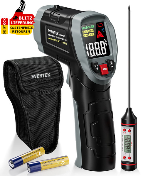Infrarot-Thermometer 50°C~600°C Ir Pyrometer Digital Laser TemperaturmessgeräT-image