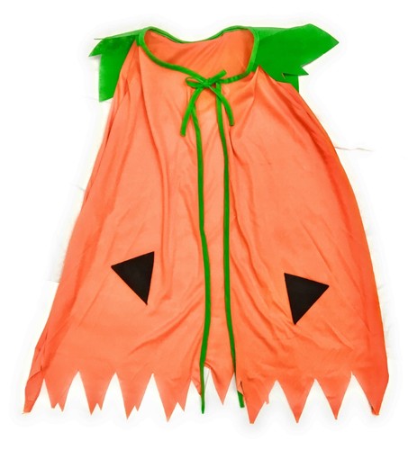 Kids Pumpkin Cape Halloween Costume Witch Girls Orange Fancy Dress Cloak Witch - Picture 6 of 6