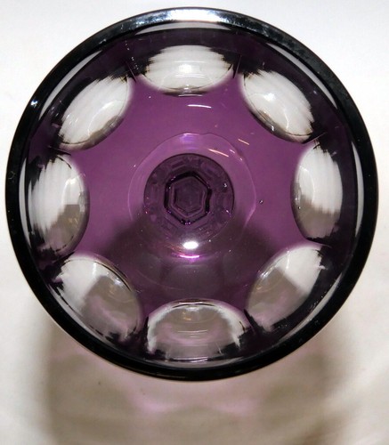 WMF "Cristal Kabinet" Weinglas Römer, Violetter Überfang H21 Ø7,6 cm Handschliff - 第 6/9 張圖片