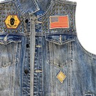 Kill City Men’s Biker Denim Vest Size Small Vintage  — photo 2