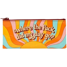 Blue Q Where the F Did My Day Go? Zipper Bag Recycled Pencil Case BlueQ