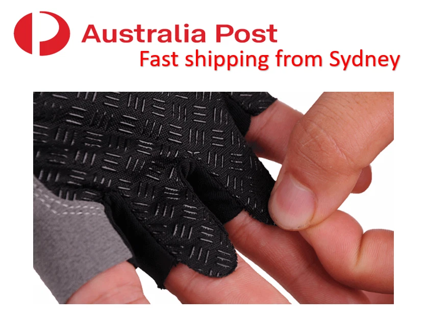 Cycling Bicycle Half Finger Bike Gloves Unisex Anti Slip Padded Hiking Glove AU - image 4 of 4