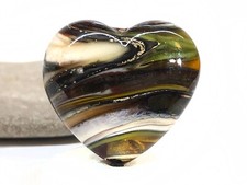Heart Handmade Lampwork Glass Beads From Murano OOAK Tamara Yarilo Brand 1 Pcs
