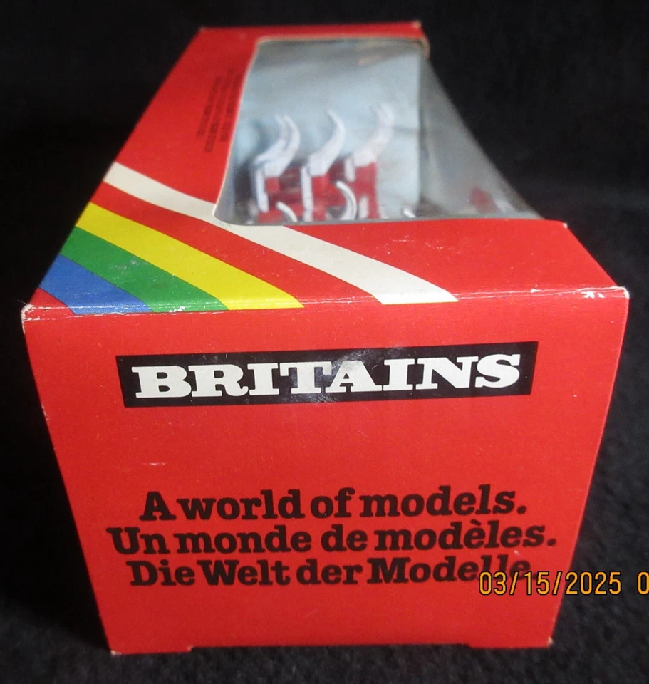 Cultivador de campo de juguete equipo agrícola vintage GRAN Bretaña glencoe blanco 3 puntos WFE Foto 3 de 4