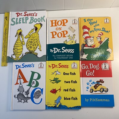 Dr. Seuss Lot Of 6 Beginner's Bright And Early Children