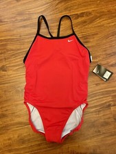 womens bathing suit size 12, Nike, One Piece, Red, Black, Athletic, School