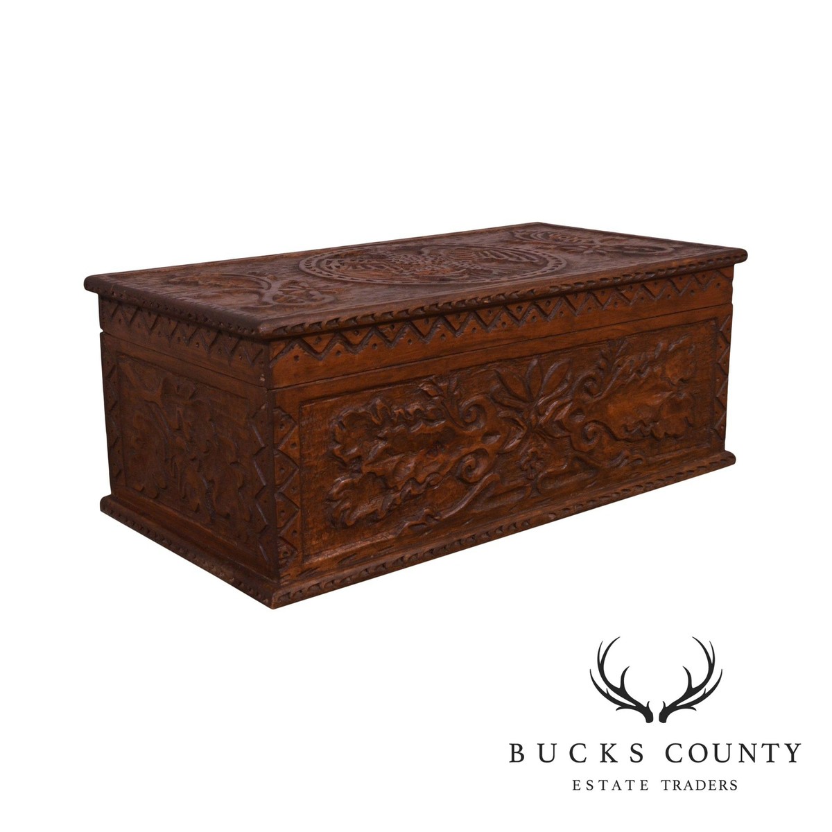 アンティーク木箱EAGLE LOCKTERRYVILLE.CONN.U.S.A. Antique Hand Carved Wood Chest with Eagle | eBay