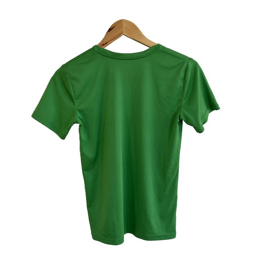 ADIDAS Boys Logo Athletic Activewear T-shirt Medium M (10/12) Green Short Sleeve - Picture 2 of 6