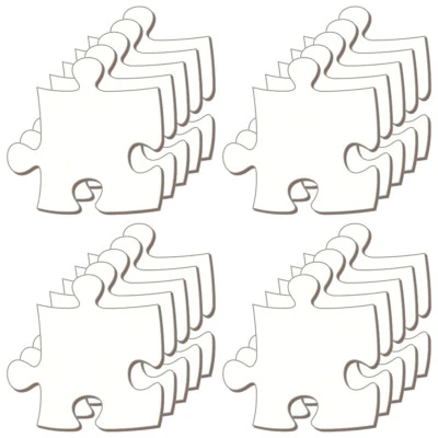 Blanko Puzzle-Teile unendlich, weiß, Größe M, Set 20 Teile, aus HDF, Gestalten - Bild 1 von 2