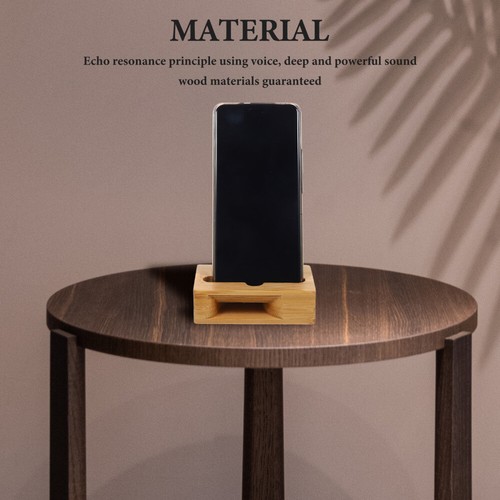 Desk Phone Riser Mobile Desktop Stand Office Amplifier Holder Wood Cell Speaker - 第 9/12 張圖片