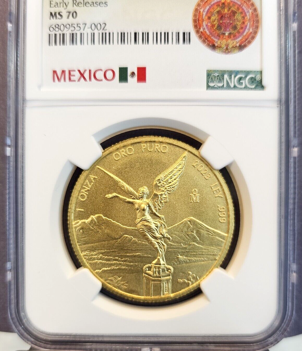 2023 MEXICO 1 ONZA GOLD LIBERTAD NGC MS 70 EARLY RELEASES PERFECT