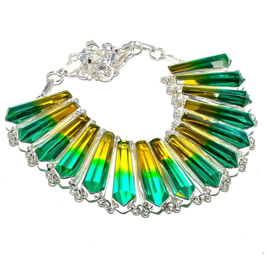 トルマリンページ Natural Point - Bi-Color Tourmaline Gemstone 925 Sterling