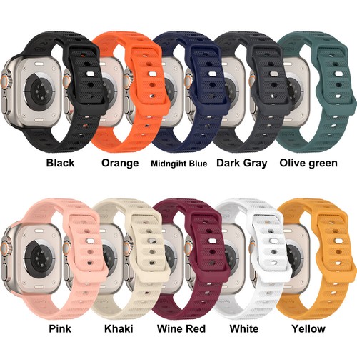 Silicone Band Sport Strap For Apple Watch Ultra 49mm Series 8 7 SE 6 5 4 3 2 1 - 第 2/37 張圖片