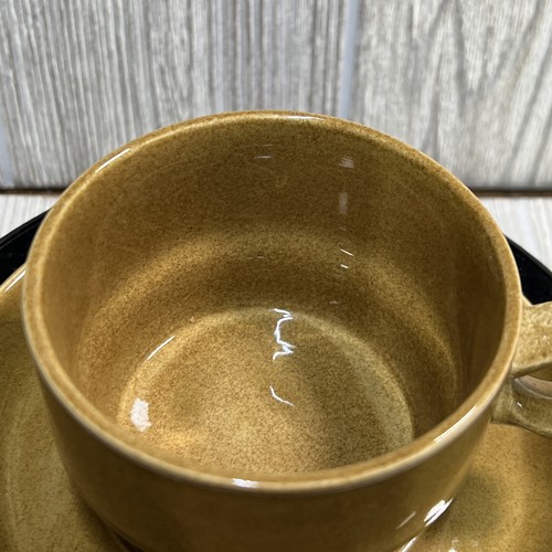 Taza y platillo de café de gres vintage Ekco Eterna "canoa" 1102 - Imagen 2 de 6