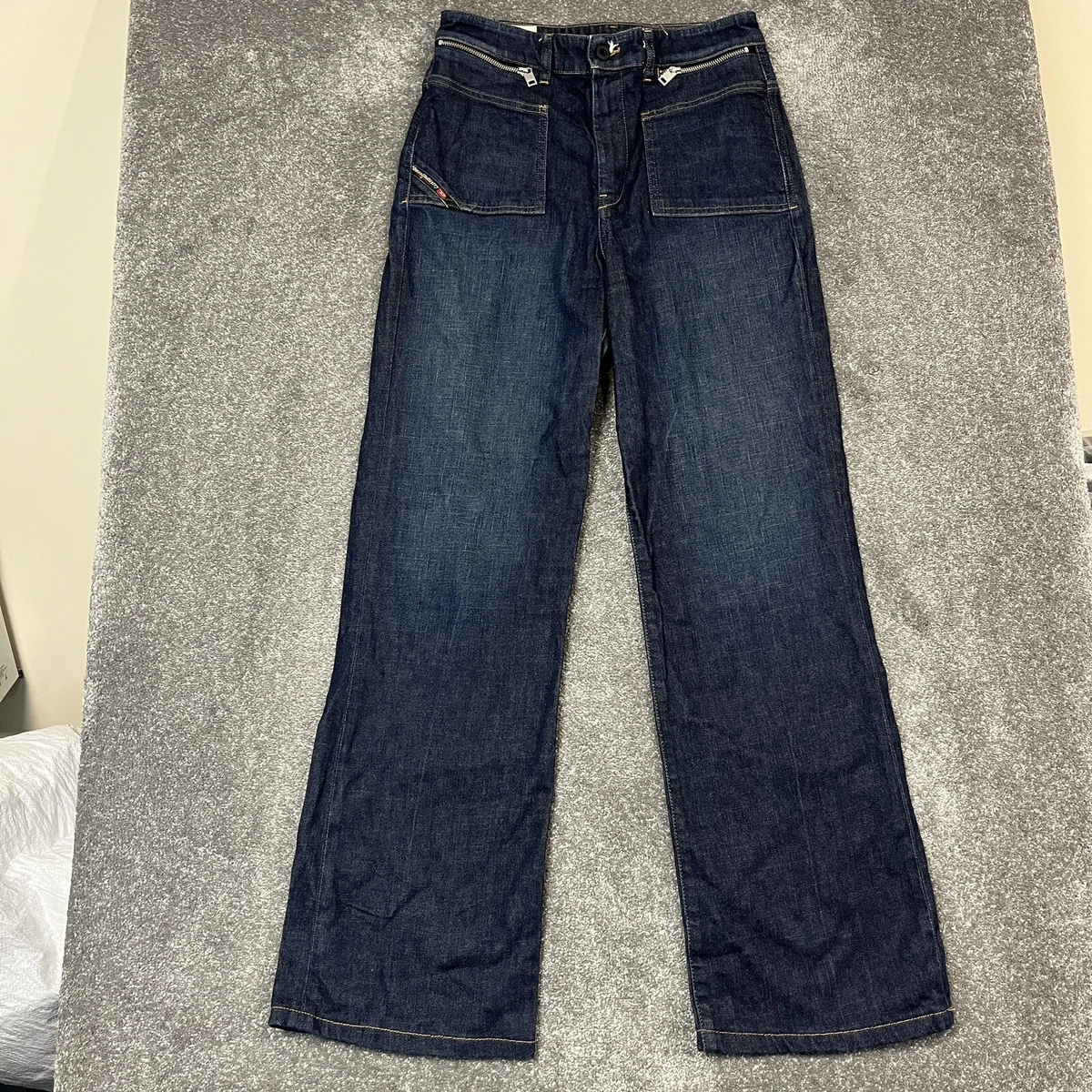 Diesel D Pending Jeans W30 L32 Flare High Waist Baggy Skater Fit