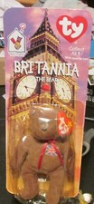 Britannia The Bear-1997 McDonald's Ty Beanie Baby with Rare Errors 1993 OakBrook