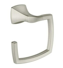 Moen Voss Bathroom Towel Ring, YB5186BN, Brushed Nickel new in box