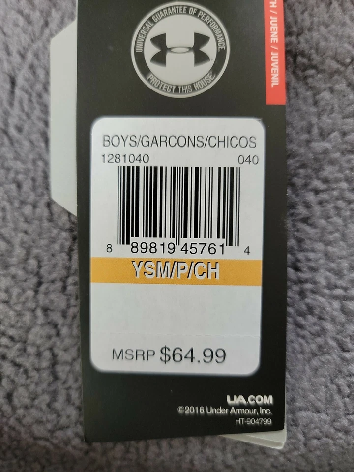 Under Armour Charcoal Storm Fleece Jacket Size YSM (NEW) - Image 4 of 4